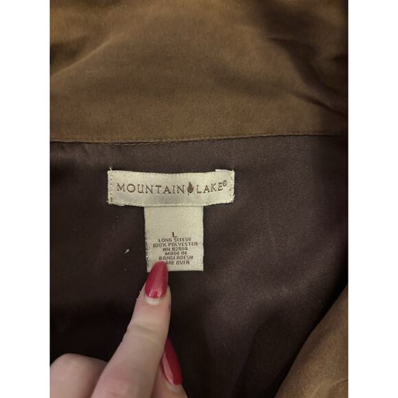Mountain Lake Vintage 90s Brown Western Zip-Up Size Large - Picture 2 of 3